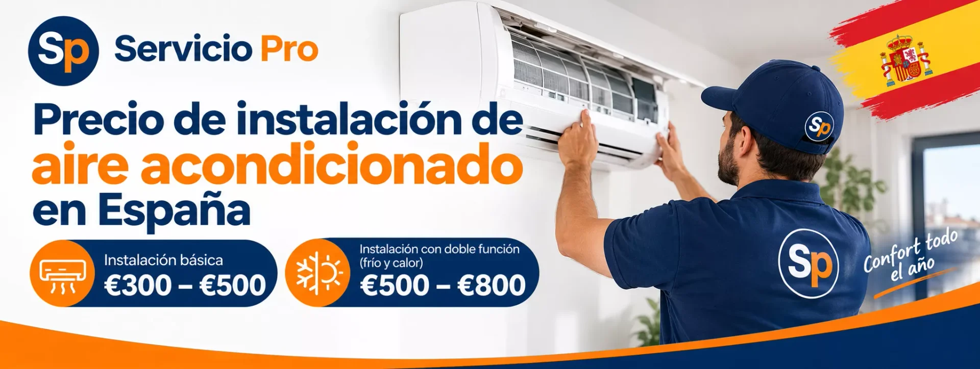 Precio de instalación de aire acondicionado en España 2026 (guía EUR)